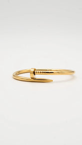 Golden Nail Cuff Bangle